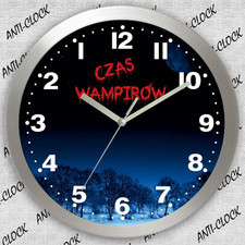 Anty-zegar aluminiowy czas wampirów/ 30cm