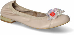 Baleriny Gamis 1402/G10+Kamienie Beżowe lico