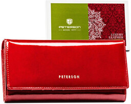 Portfel skórzany Peterson PTN 72037-SH czerwony