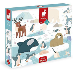 Janod - Puzzle dotykowe dla dzieci 20 sztuk