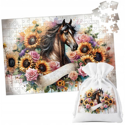PUZZLE TRADYCYJNE - KOŃ KONIE JAZDA KONNA HOBBY