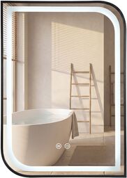 Lustro ścienne LED ZONE 80X60 Czarny