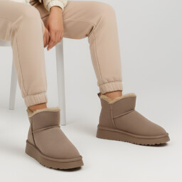 Vinceza Beżowe Śniegowce Ocieplane Buty Damskie