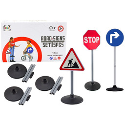 Zestaw Edukacyjny Duże Znaki Drogowe 76cm 3 Szt