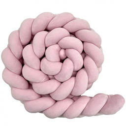 Lulumi Warkocz ochraniacz do łóżeczka kłos Candy pink