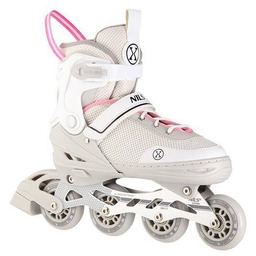 Nils Extreme Łyżworolki 2w1 NH18188A szaro-różowe z płozą