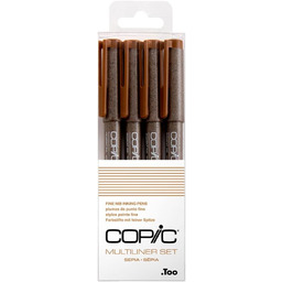 Copic Copic Multiliner Set Sepia, 4 pisaki o
