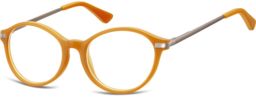 Sunoptic Okulary dziecięce zerówki okrągłe lenonki AK46A pomarańczowe