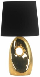 Lampa stołowa gabinetowa Hierro, lampka nocna, glamour, złota