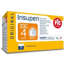 PIC Insupen 33G 4mm, igły do penów, 100