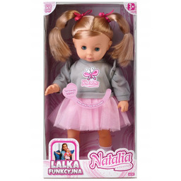 Lalka Natalia 39cm Szary Sweterek Lalka Bobasek Modowa