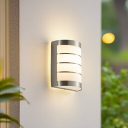 Zewnętrzna Lampa Lindby, Noyan, ściemnialny, metaliczny, balkon, stal