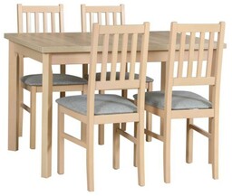 Zestaw stół MAX 5P + 4 krzesła drewniane