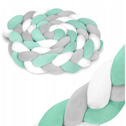 Otulacz do łóżeczka Ricokids 3m miętowo-szary