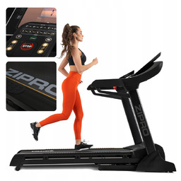 Bieżnia Treningowa Elektryczna Składana Amortyzacja Regulacja Pasa -