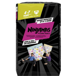 PAMPERS NINJAMAS Pieluchomajtki na noc dla dziewczynek 4-7