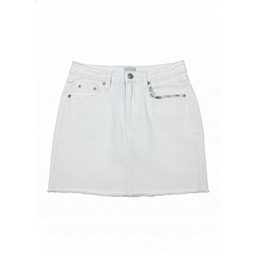 PEPE JEANS BIAŁA SPÓDNICA MINI Z BAWEŁNY ZAMEK