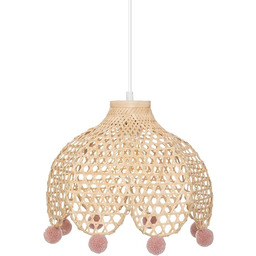 Lampa wisząca typu rozszerzana, bambusowa, średnica 28 cm