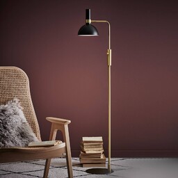 Markslöjd Lampa stojąca Larry, możliwość ściemniania, czarny, salon