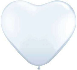 Baloniki białe serca - 30 cm - 100