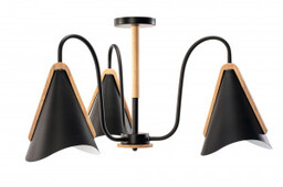 REA OSW-08980 Lampa sufitowa skandynawska trójramienna app605-3c czarna