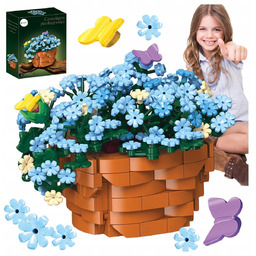 Klocki Konstrukcyjne Kwiaty Zestaw Kwiatki 3D Puzzle Układanka
