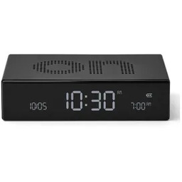 Lexon Flip Premium Black LR152N Czarny Budzik
