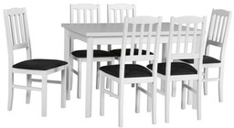 Zestaw stół MAX 5P + 6 krzeseł drewnianych