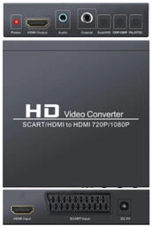 Konwerter Analogowy Euro Scart Na Hdmi Spdif Obraz