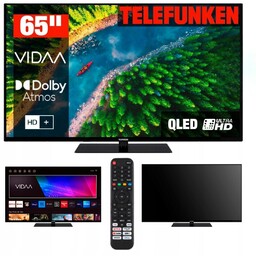 Telewizor Smart Tv 65" Qled Telefunken D65Q850M8CWI Vidaa