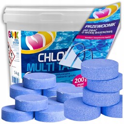 Chlor Multi Tabletki 25x 200G 3W1 Duże 5KG