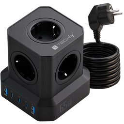 Kostka Zasilająca Power Cube 65W GaN 3x Usb-c,