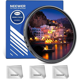 NEEWER Regulowany filtr gwiazdkowy 58 mm, 4/8 punktów,