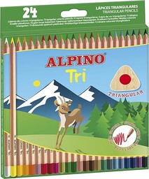 Alpino, 128, trójkątne kredki Unica kolorowe