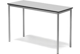 Stół BORÅS, 1400x600x900 mm, szary laminat, szary aluminium