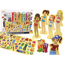 Puzzle Magnetyczne Lalki Ubrania Stylizacja 65 Elementów Ubioru