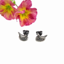 Kolczyki - Kot Filemon II szary