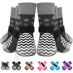 EXPAWLORER Antypoślizgowe skarpety dla psów dwustronne skarpety