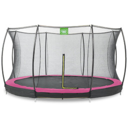 Trampolina naziemna Silhouette ø366cm z siatką zabezpieczającą różowa