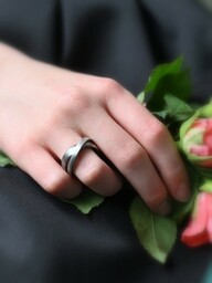 Podwójna obrączka srebrna