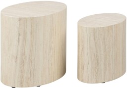 Zestaw owalnych stolików kawowych Mice 2w1 do salonu