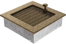 Kratka Wentylacyjna Kominkowa 17X17 Czarno-Złota Z Żaluzją