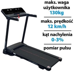 HERTZ Bieżnia elektryczna Dyno Plus 919W 12km/h