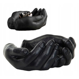 Miska Patera Dłonie 20cm dekoracyjna czarna na drobiazgi