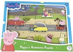 Peppa Pig - Drewniane puzzle Numery - Dowiedz