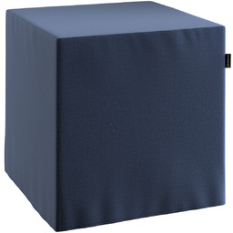 Pokrowiec na puf kostkę, granatowy welwet, kostka 40