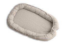 Babymatex Gniazdko niemowlęce Prestige linen plain 55x80 beżowe