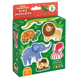 CzuCzu Puzzle progresywne dzikie zwierzątka 2+