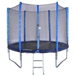 Trampolina Ogrodowa Czarno-Niebieska z Siatką 250 cm