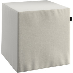 Pokrowiec na puf kostkę, jasno szary welwet, kostka